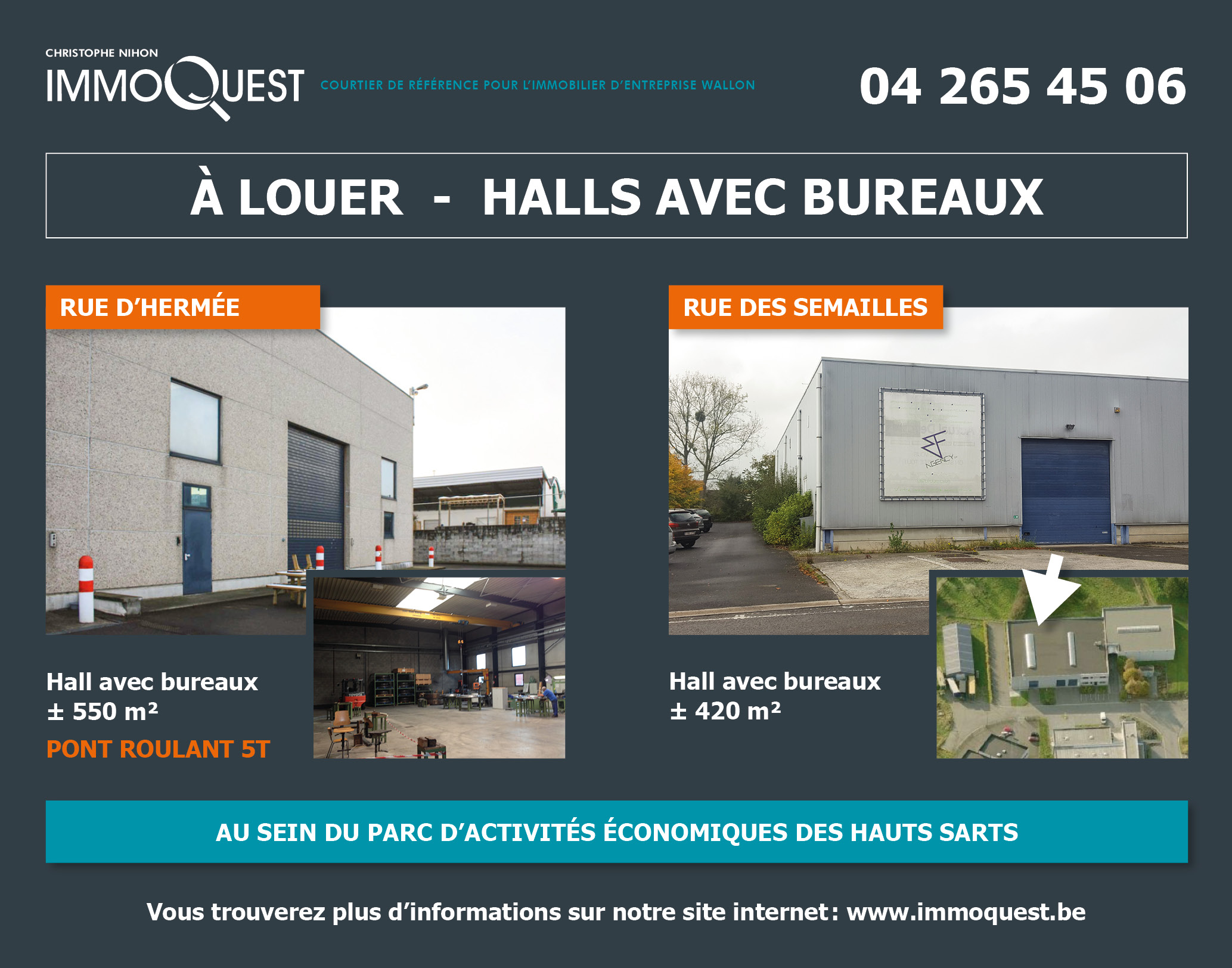 Halls à Louer en Province de Liège - E40 et E42 - ImmoQuest