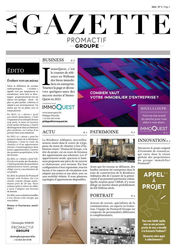 Gazette de Promactif Groupe